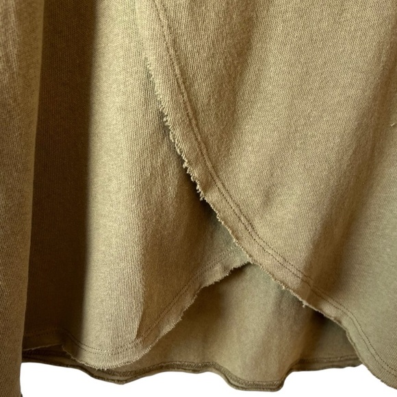 Free People, We The Free, Olive Green Asymmetrical Knit Top - Picture 5 of 7